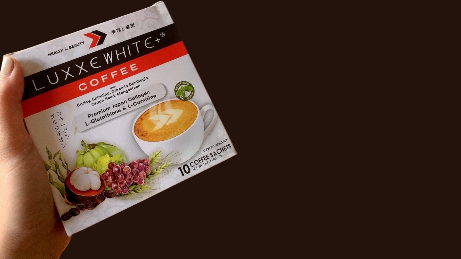 slimming coffee with glutathione coffee, and collagen mix Luxe Slim Decaf Macchiato -