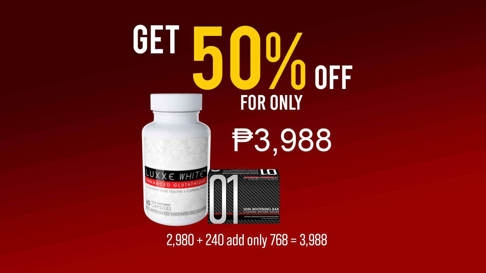 How to Avail a 50% Discount on Luxxe White Frontrow Product