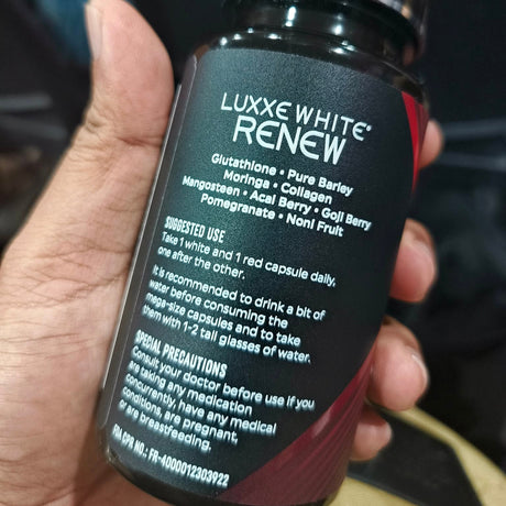 Luxxe White Renew 2200mg ingredient breakdown