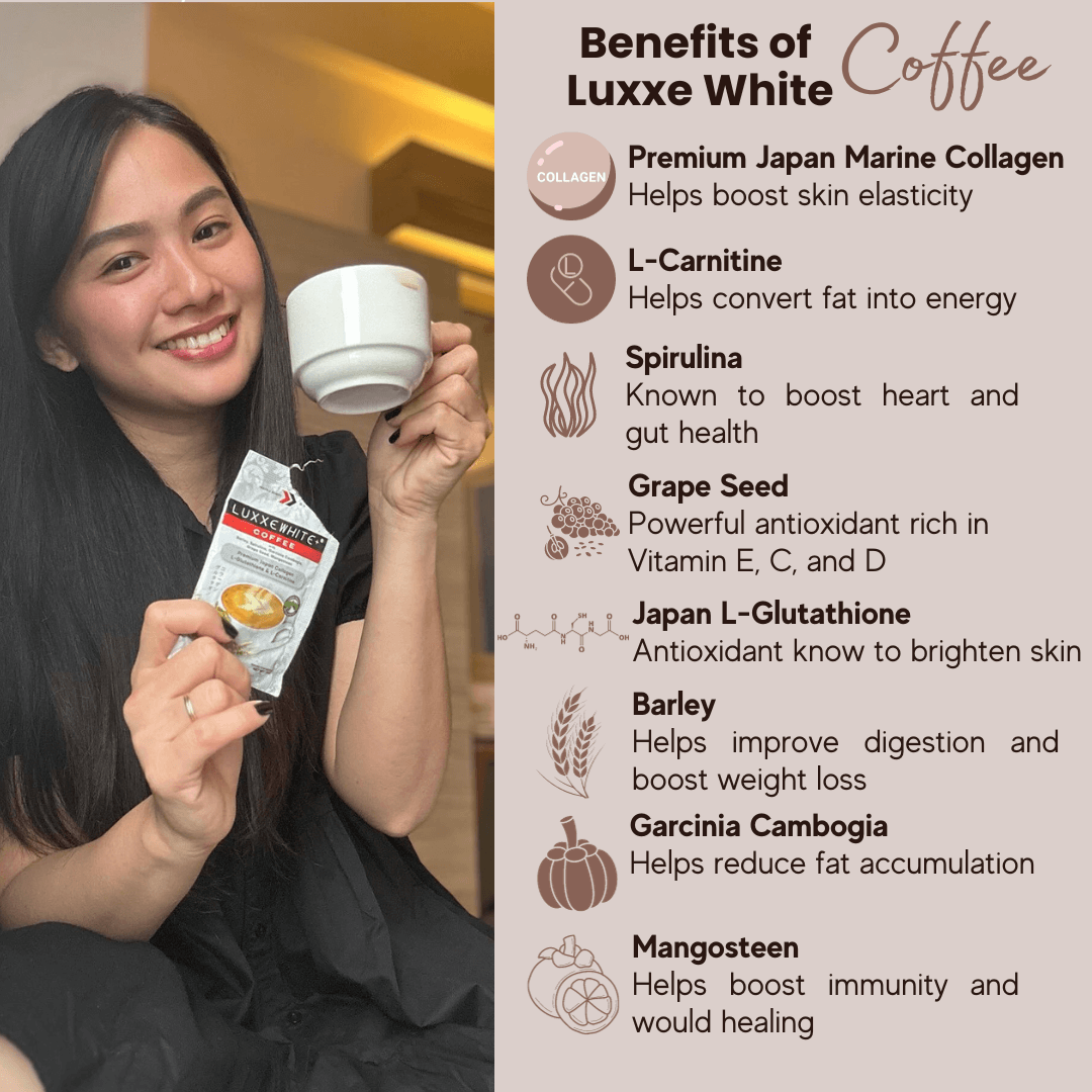 Luxxe White Coffee sachets product shot