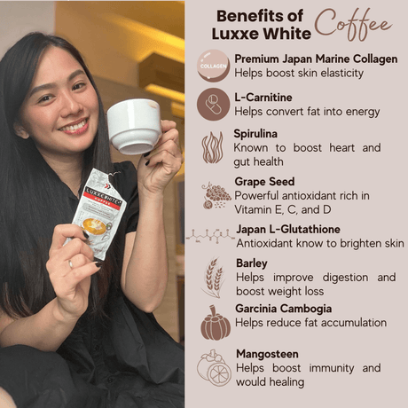 Luxxe White Coffee sachets product shot