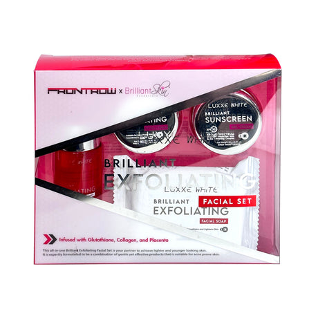 Luxxe White Brilliant 3-step facial set product display